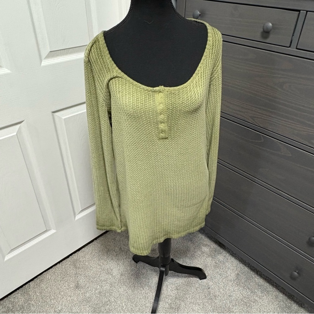 Torrid - Waffle Snap Henley Long Sleeve Tee